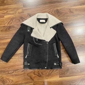 Sherpa Suede Moto Jacket - Like New